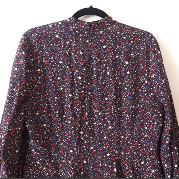 Madewell - Balsam Long Sleeve Tie Neck Dress in Starry Night - Picture 8 of 12